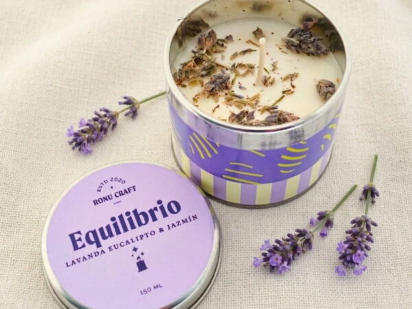 Vela estampada Equilibrio – RONU Craft – vista general
