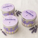 Vela estampada Equilibrio – RONU Craft – vista detalle