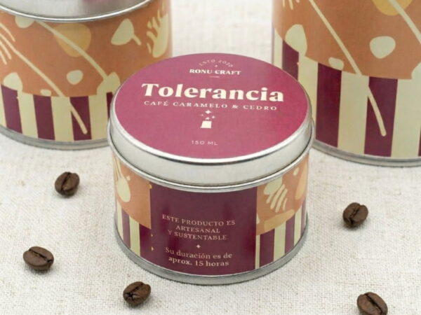 Vela estampada Tolerancia – RONU Craft – vista general