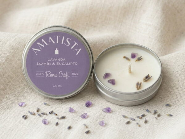 Vela mini pastillero “Amatista”