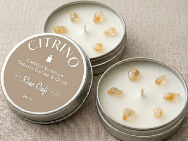 Vela mini pastillero “Citrino”