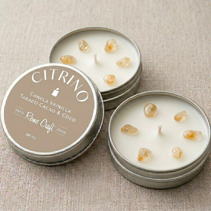Vela mini pastillero “Citrino”