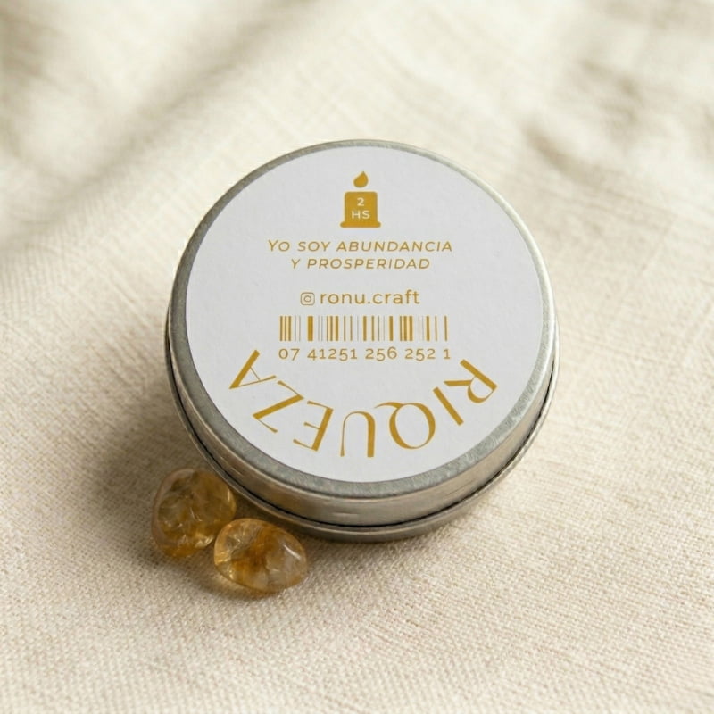 Vela mini pastillero “Citrino” - Imagen 2