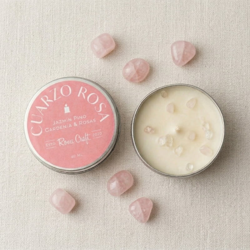 Vela mini pastillero Turmalina – RONU Craft – aroma floral