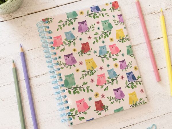 CUADERNO A4 CUADRICULADO "PAJARITOS EN EL AIRE"